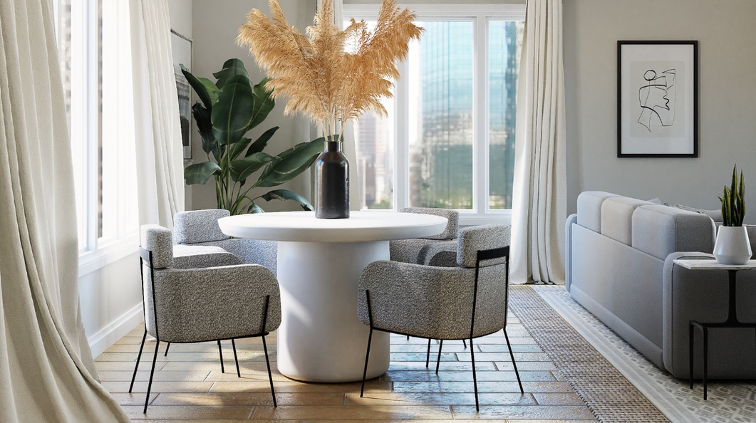 afbeelding huis winterklaar met isolerende gordijnen